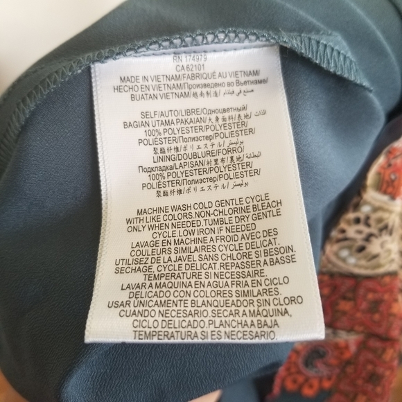 NWT BCBGENERATION Paisley Hypnosis Ruffle Dress - Picture 8 of 9